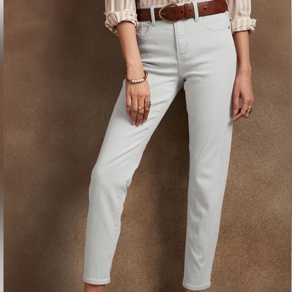 NWT BANANA REPUBLIC HIGH RISE SLIM LIGHTWEIGHT STRETCH JEANS LIGHT BLUE WASH 29